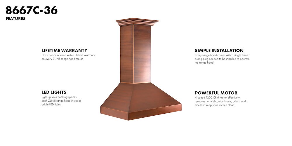 ZLINE Kitchen and Bath ZLINE 36" Designer Series Ducted Wall Mount